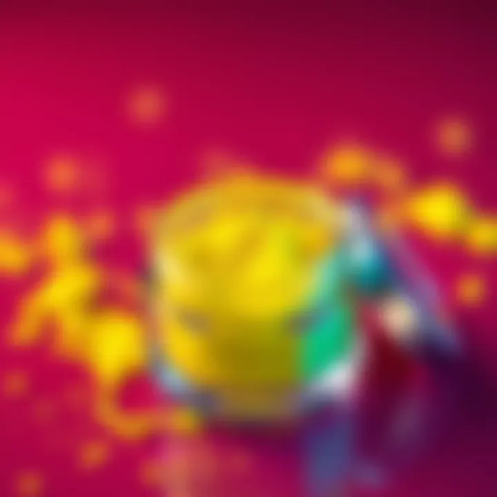 Vibrant Neon Yellow Dip Powder Vibrant neon yellow dip powder in a polished container