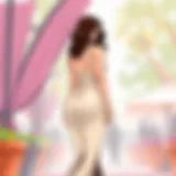 Elegant petite bodycon dress showcasing curves