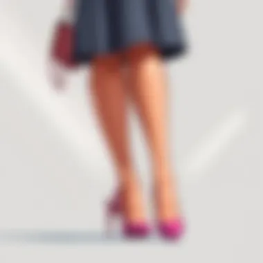 Perfect Outfit with Pink Heels A stylish outfit complemented by pink heels