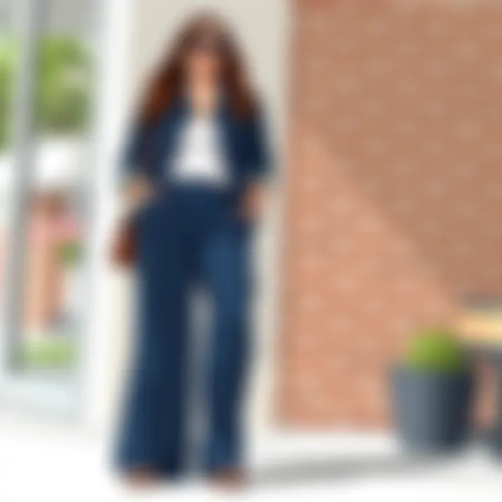 Casual setting highlighting the versatility of wide leg pants