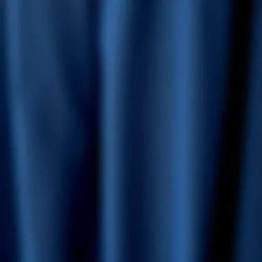 Close-up of fabric texture of plus size navy blue wide leg pants