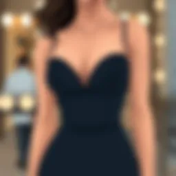 Elegant push up dress insert enhancing a silhouette