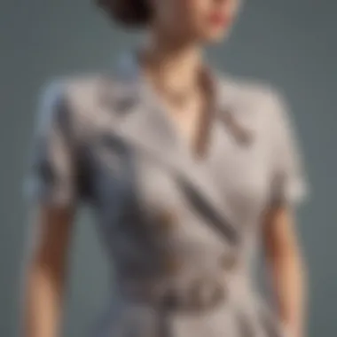 Accessorized Retro Work Dress Ensemble Stylish ensemble featuring a retro work dress accessorized