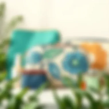 Sustainable Choices in Cosmetic Bags An array of eco-friendly cosmetic bags made from sustainable materials