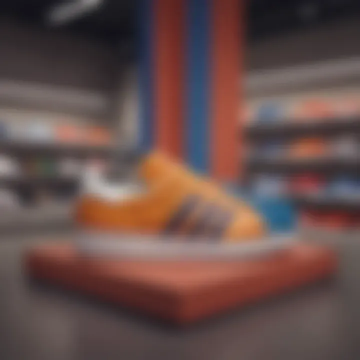 Retail Revolution: The Impact of Color Block Designs on Consumer Choices Adidas color block collection showcased in a retail space