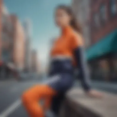 Urban Vibes: The Bold Aesthetic of Adidas Color Block Tracksuits Dynamic Adidas color block tracksuit displayed against an urban backdrop