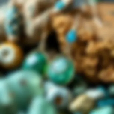 Sustainable Materials in Blue and Green Earrings Natural materials used in the creation of blue and green earrings