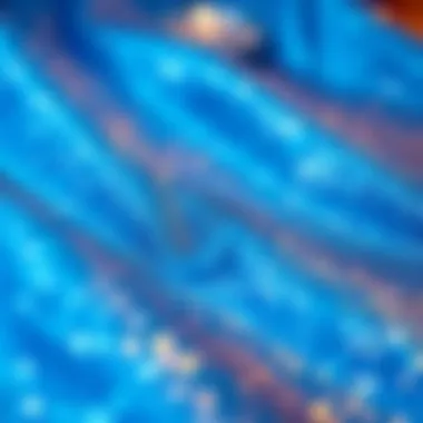 Close-up of Shimmering Blue Glitter Fabric Close-up of shimmering blue glitter fabric reflecting light