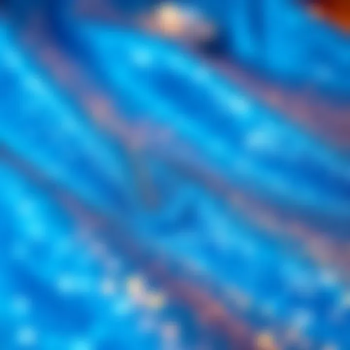 Close-up of Shimmering Blue Glitter Fabric Close-up of shimmering blue glitter fabric reflecting light