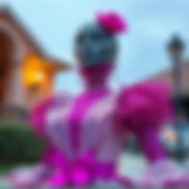 Costume Design with Halloween Lace A vibrant Halloween-themed costume featuring stunning lace accents