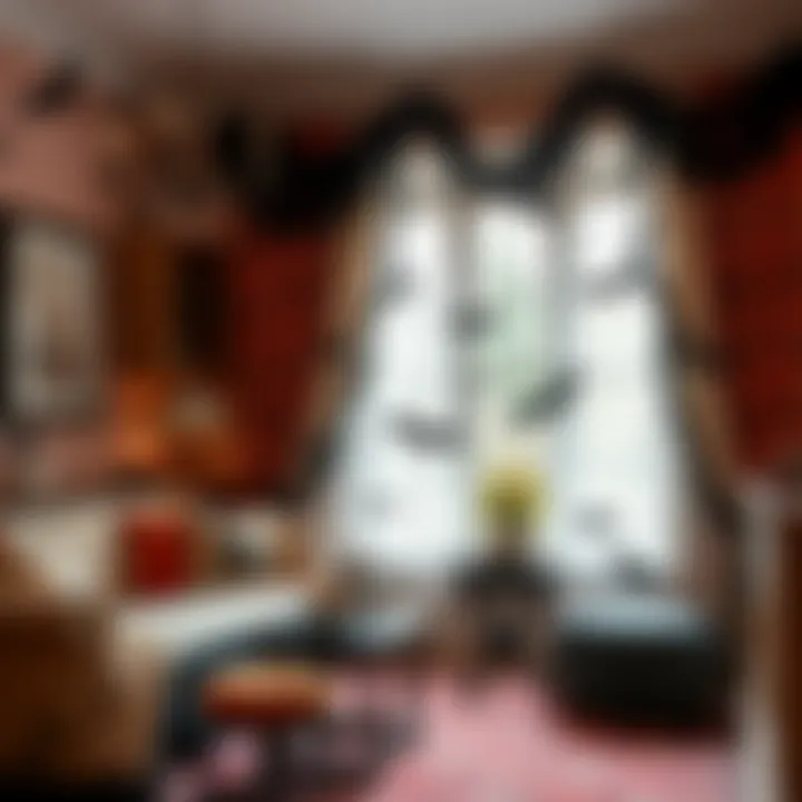 Halloween Lace in Home Décor Decorative home interior using Halloween lace fabric for a festive touch