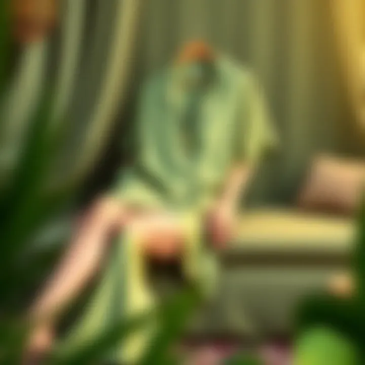 Luxurious Sage Green Silk Pajama Set Luxurious sage green silk pajama set elegantly displayed