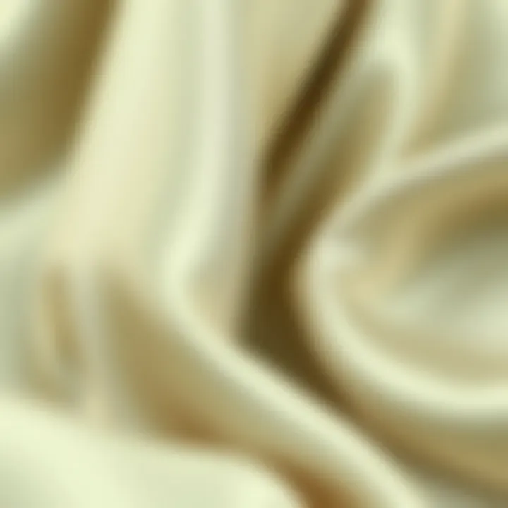 Close-Up of Soft Silk Fabric Close-up of soft silk fabric showcasing its sheen and texture