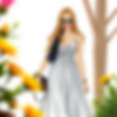 Versatile Styling with Accessories Accessorized flowy dress showcasing styling versatility