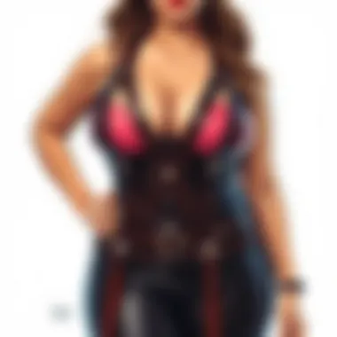 Empowerment Through Plus Size Leather Harnesses An artistic representation of body positivity featuring plus size leather harnesses