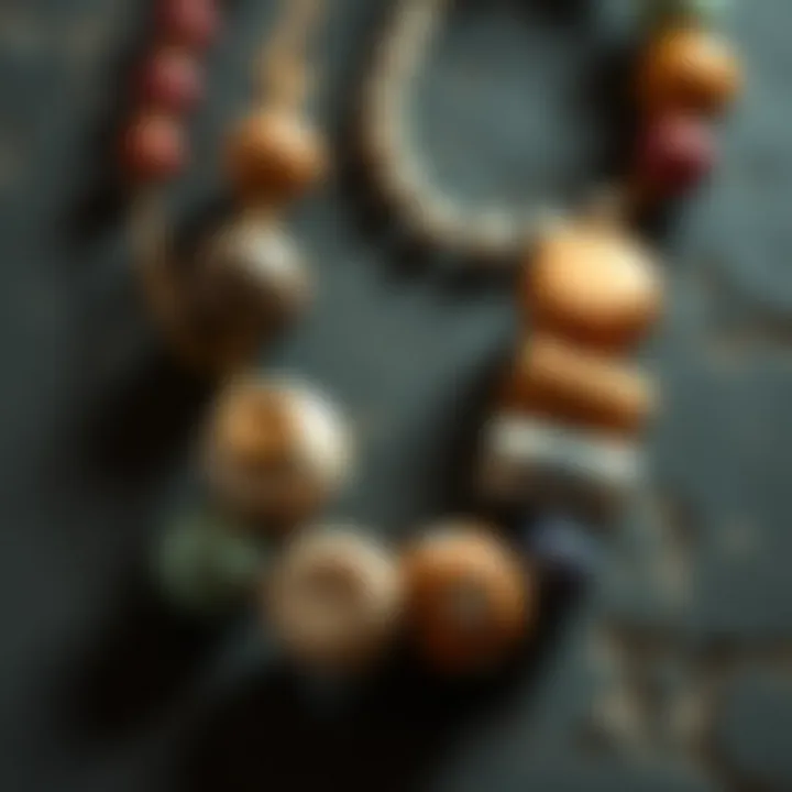 Artful Jewelry with Clay Beads A beautifully crafted jewelry piece featuring an assortment of clay beads