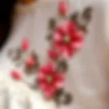 Intricate floral applique design showcasing craftsmanship