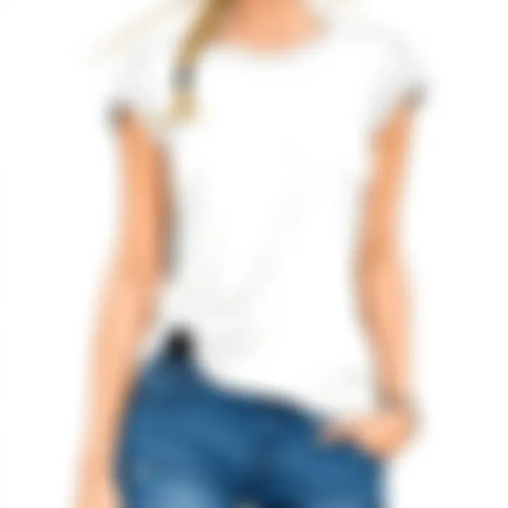 Laid-Back White Tee Look Casual white tee paired with denim