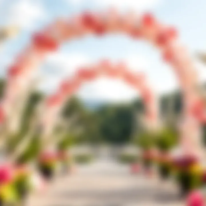 Creative themes for circular balloon arches, showcasing various designs