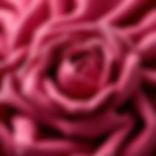 Intricate Texture of 3D Rose Fabric Close-up of 3D rose fabric showcasing intricate texture