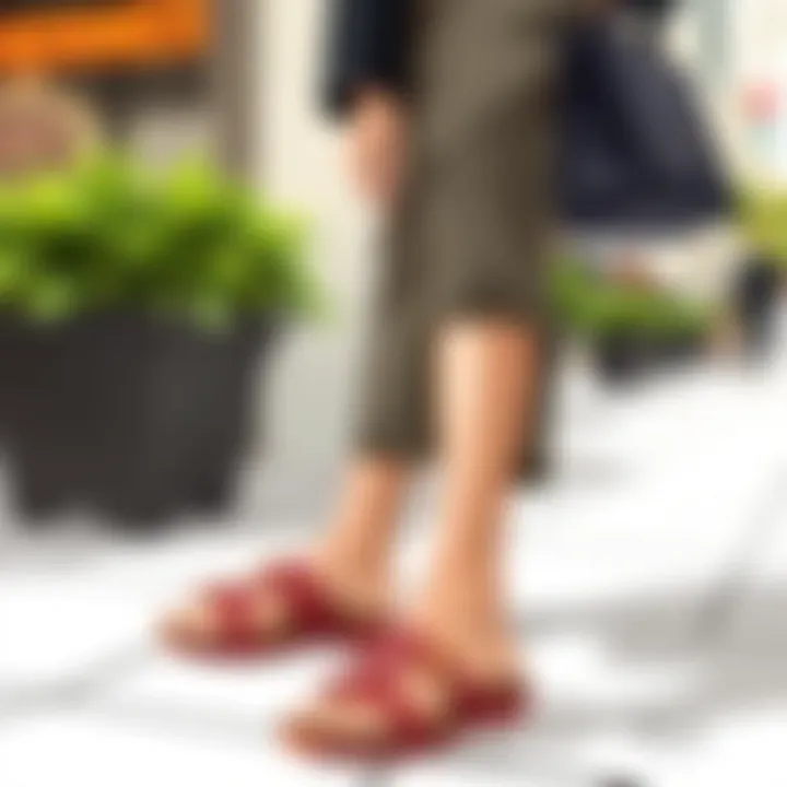 Stylish Ensemble with Hermes Slide Sandals Stylish ensemble featuring Hermes slide sandals paired with contemporary fashion pieces