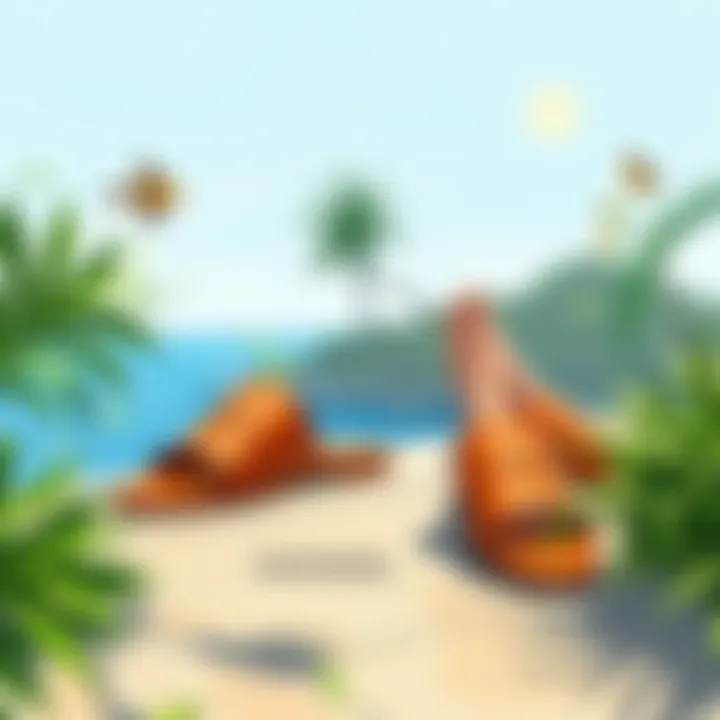 Sustainability in Hermes Footwear A serene environment highlighting the sustainability of Hermes footwear