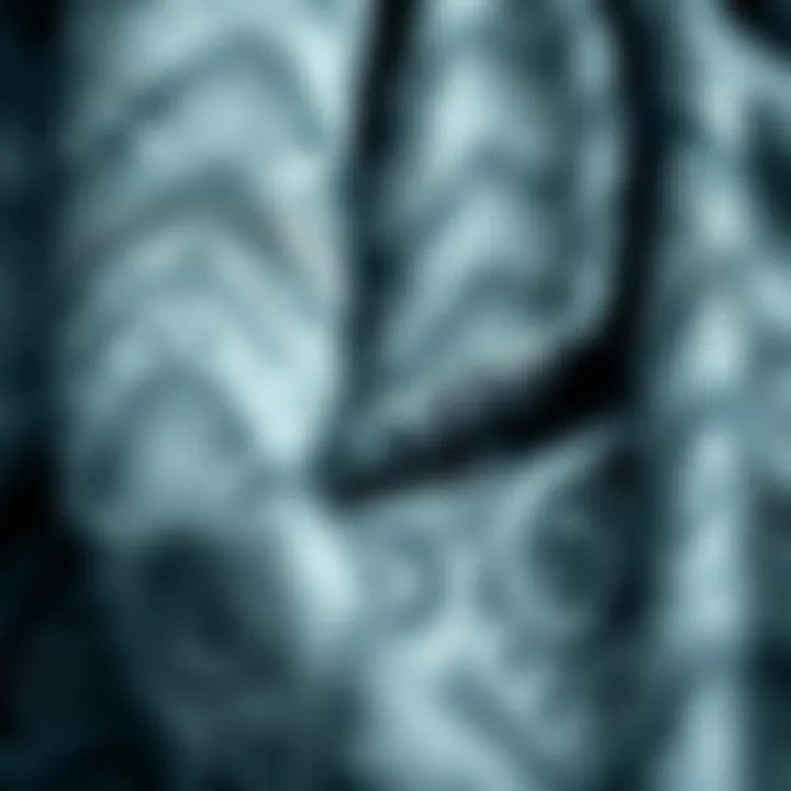 Intricate Fabric Textures and Patterns Close-up of fabric textures used in draped asymmetrical dresses