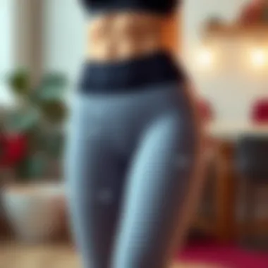 Technology Behind Tummy Control Diagram highlighting the technology behind tummy control in yoga pants