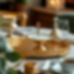 Elegant gold dessert tray adorned with ornate detailing