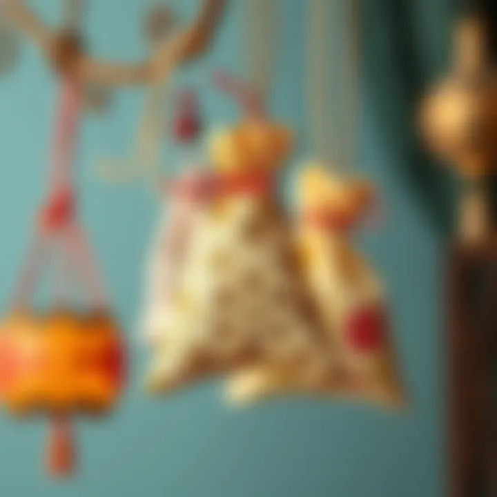 Artfully designed hanging sachets that blend traditional and contemporary aesthetics