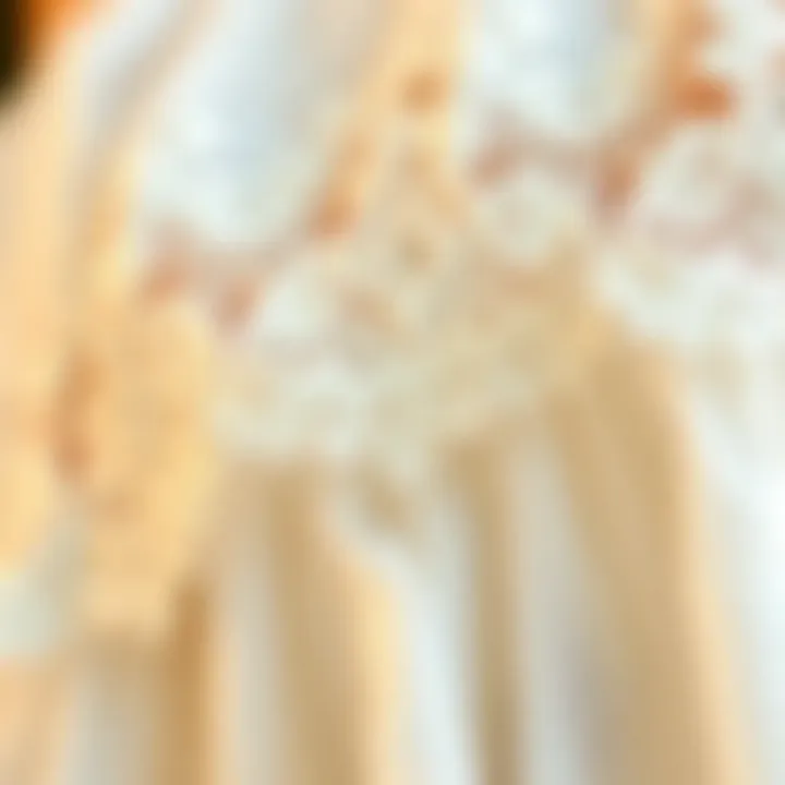 Intricate Lace Detailing Close-up of intricate lace detailing on a summer dress