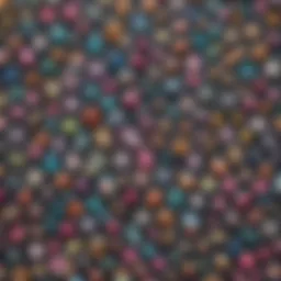 Colorful assortment of jewel stickers arranged aesthetically