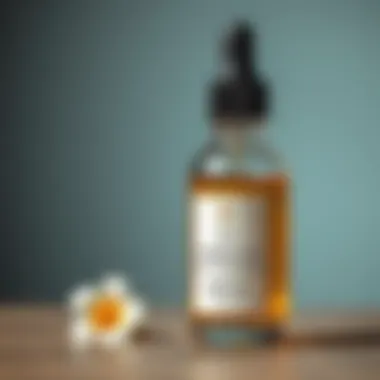 Pure Moroccan Hair Essential Oil Close-up of Moroccan hair essential oil in a glass bottle