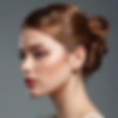 A close-up of a meticulously styled hairstyle reflecting modern trends