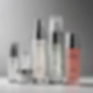 An aesthetically pleasing array of skincare products on display
