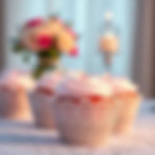 Elegant Paper Cupcake Holders Elegant paper cupcake holders enhancing wedding decor