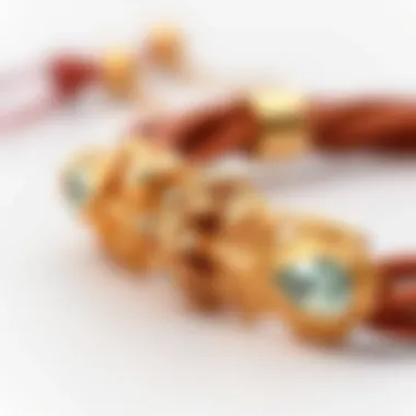 Craftsmanship and Design Elements Close-up of intricate details in a handcrafted retirement bracelet