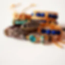 A vibrant display of Among Us bracelets showcasing their diverse designs