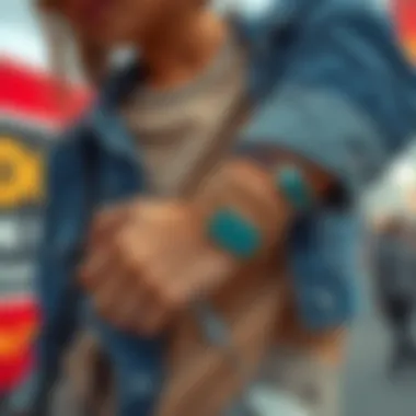 Styling Among Us Bracelets in Modern Fashion A fashion-forward individual styling Among Us bracelets with modern attire