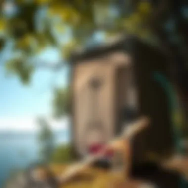 Exploring the Solar Powered Shower Bag in Nature Solar powered shower bag in outdoor setting