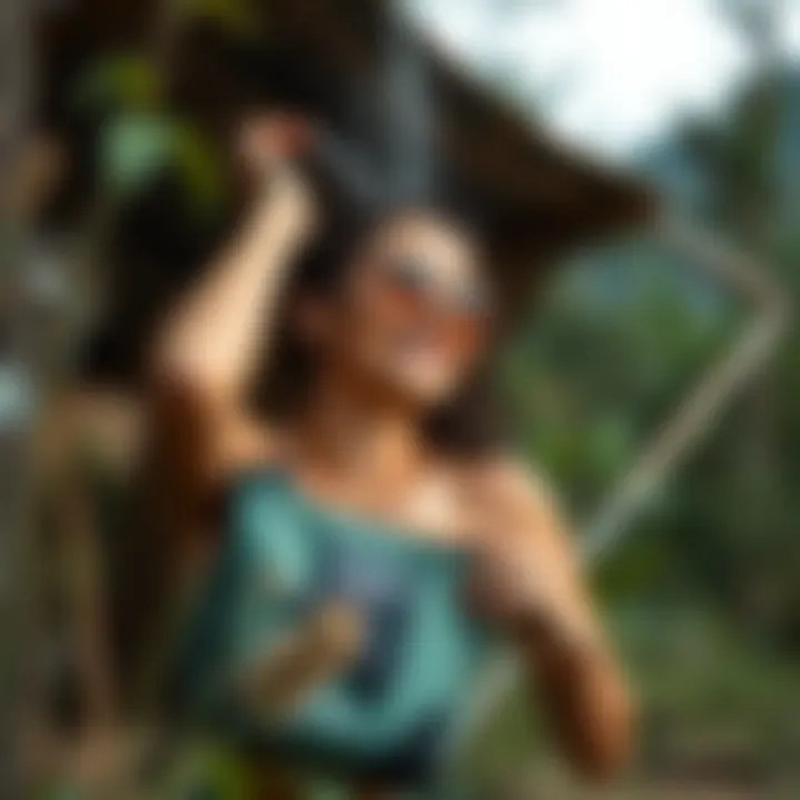 Enjoying the Convenience of Solar Shower in the Wild User enjoying shower with solar powered bag