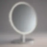 Elegant tri-fold lighted makeup mirror showcasing its sleek design