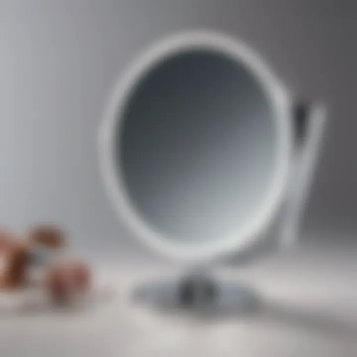 Unique Features of the Tri-Fold Lighted Makeup Mirror Detailed view of the tri-fold mirror's unique features