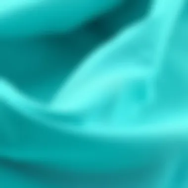Textured Quality of Turquoise Fabric Close-up of turquoise fabric showcasing its texture and quality