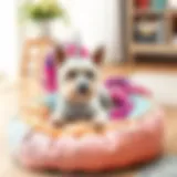 Charming Unicorn Dog Bed Design Elegant unicorn dog bed with vibrant colors