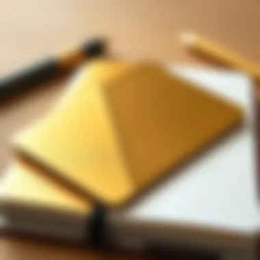 Luxurious Gold Notebook Luxurious gold contact paper applied on a stylish notebook cover