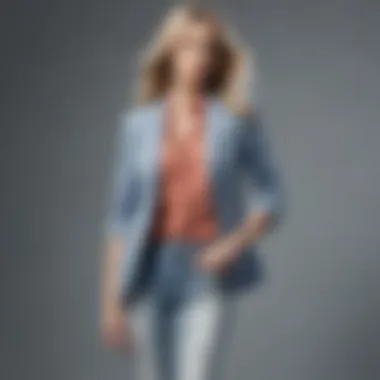 Chic Outfit with Light Wash Jeans A styled outfit featuring light wash jeans paired with a blazer