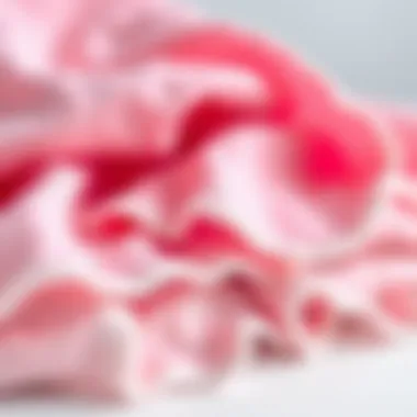 Sustainable Materials in Pink Dish Cloths Close-up of sustainable materials used in pink dish cloths