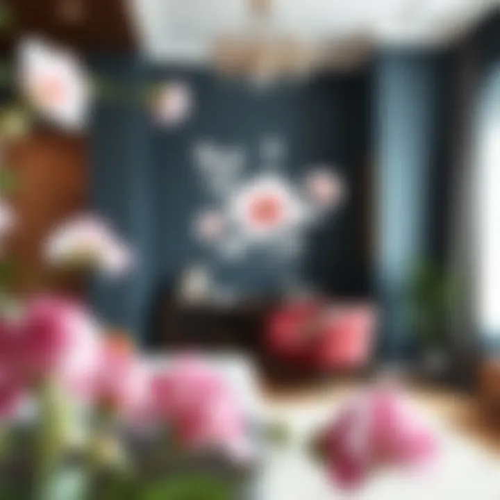 Enhancing Home Interiors with Vinyl Flower Decals Decorative vinyl flower decals in a home interior