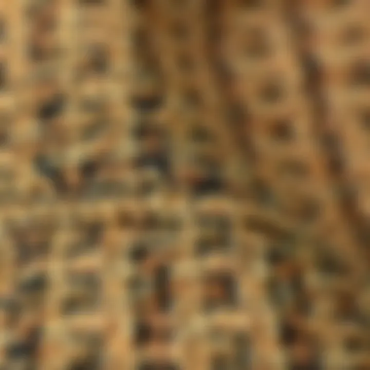 Close-up of tweed fabric texture and patterns